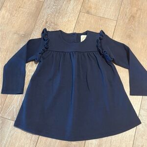 Navy Tbbc long Sleeve Ruffle shirt